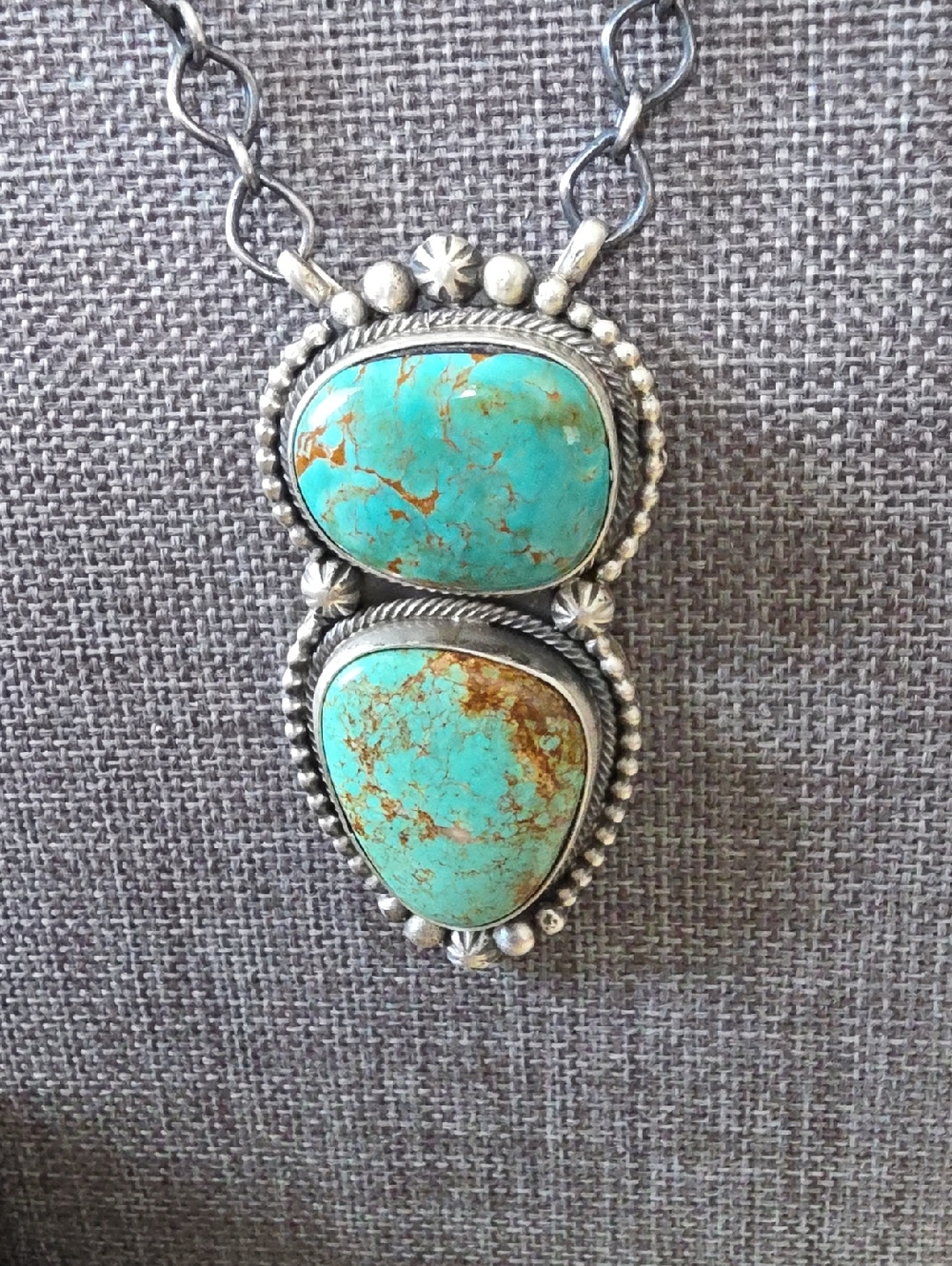 Beautiful NWOT Native American Navajo Scott Skeets Turquoise Necklace ๐ฉต๐ค๐๐ - Picture 2 of 16